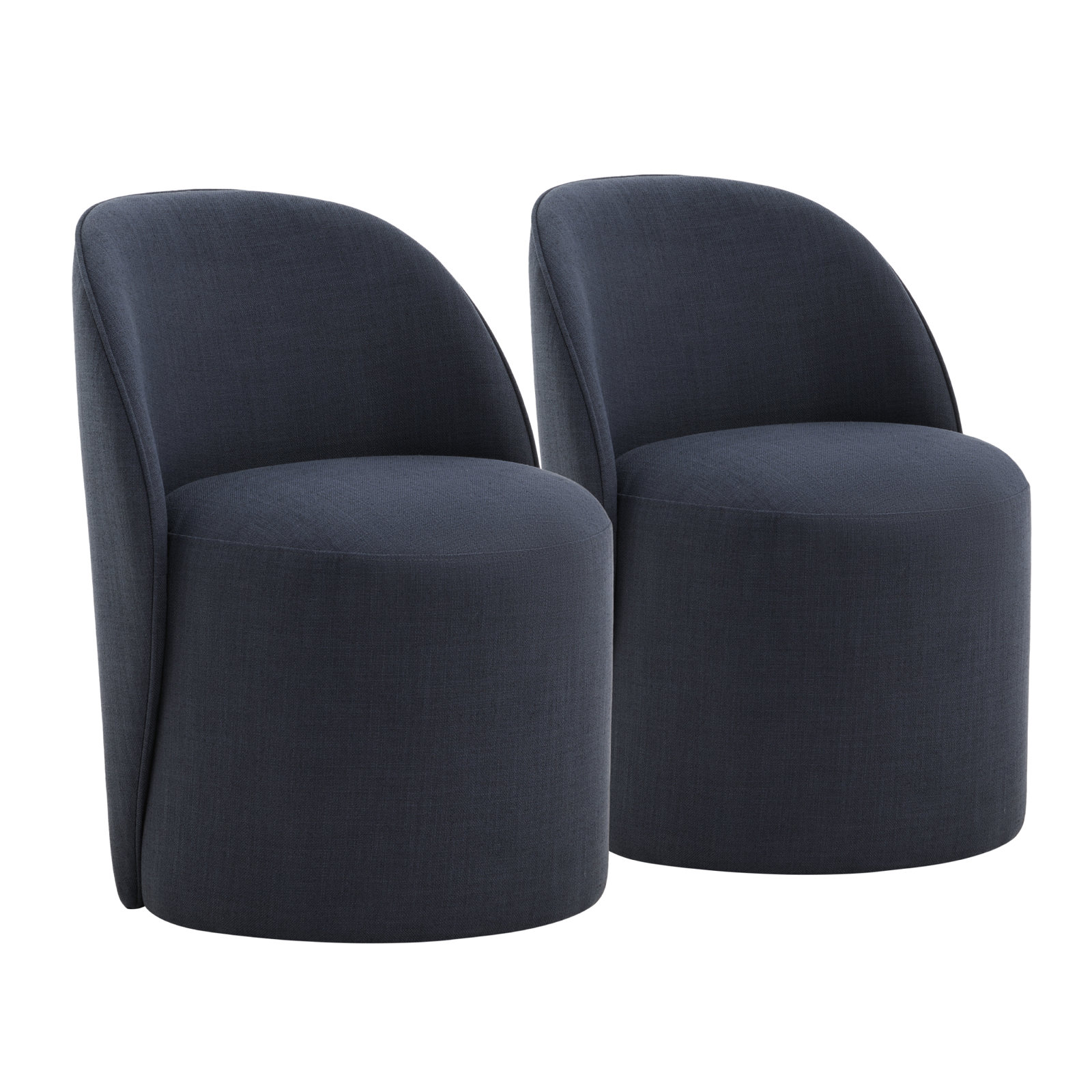 Lola Caster Dining Chair, Blue
