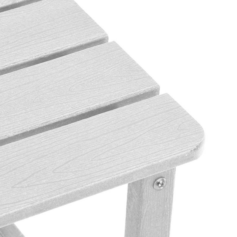 Square Outdoor Side Table, White