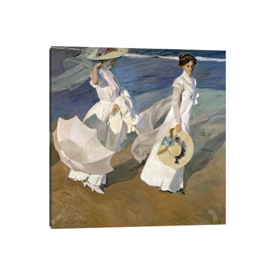 Strolling Along The Seashore, 1909 by Joaquin Sorolla Y Bastida - Painting on Canvas