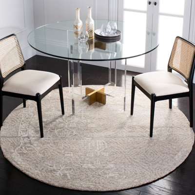 Kyndall Oriental Handmade Tufted Wool Natural/Ivory Area Rug