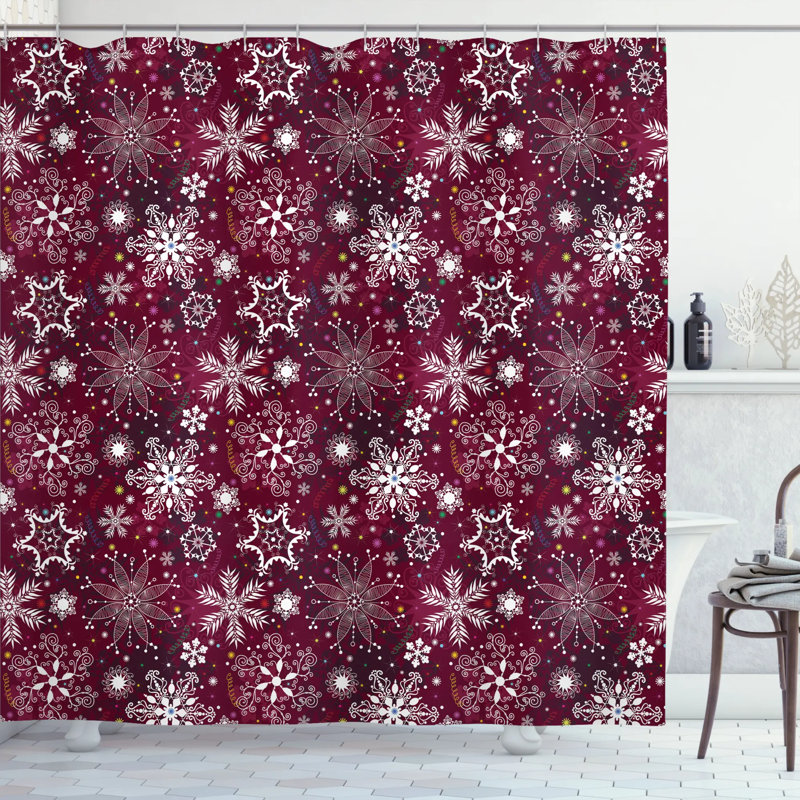 Shower Curtain with Hooks Included, 70" H x 69" W