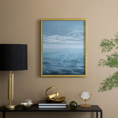 «Roiling Sea II», reproduction encadrée - bois massif