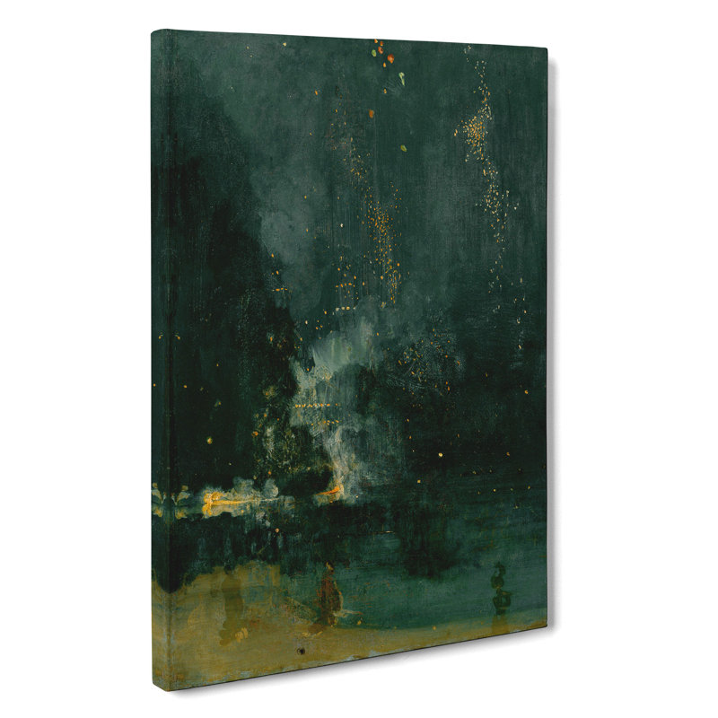 Nocturne In Black And Gold by James Mcneill Whistler - Wrapped Canvas Painting, 50cm H x 35cm W x 3cm D