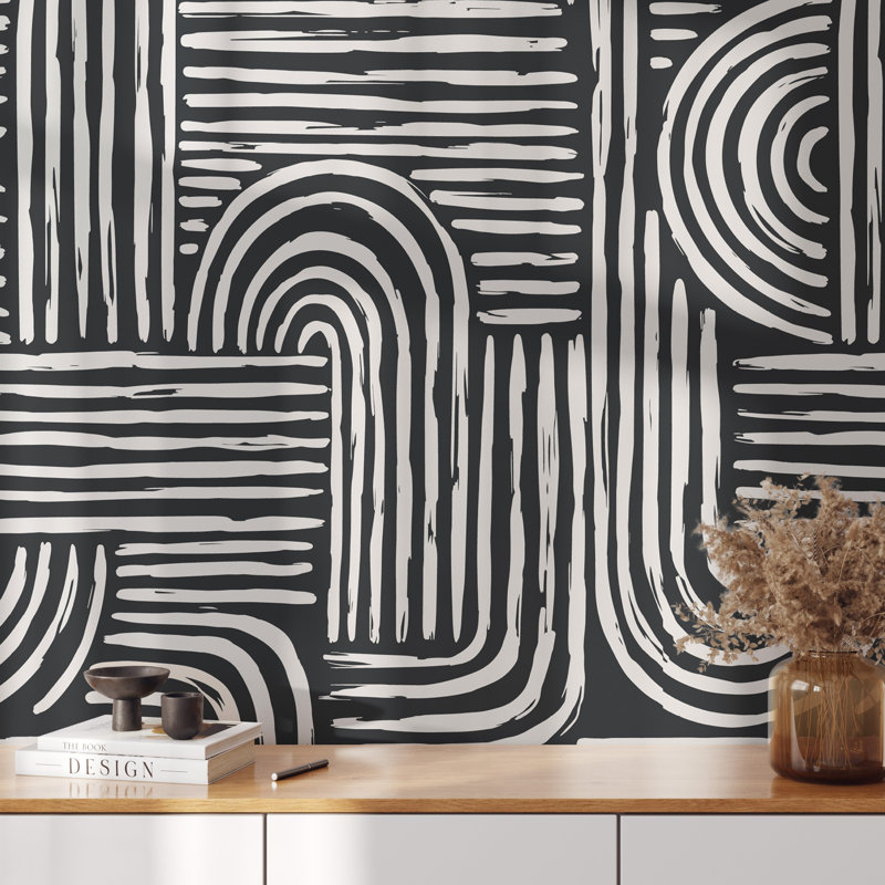 Black and White Stripe Wallpaper