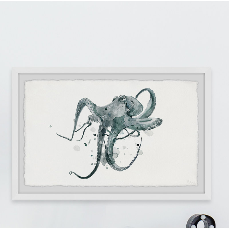 «Wondering Octopus», reproduction encadrée, H 30 po x l 45 po x P 1,5 po