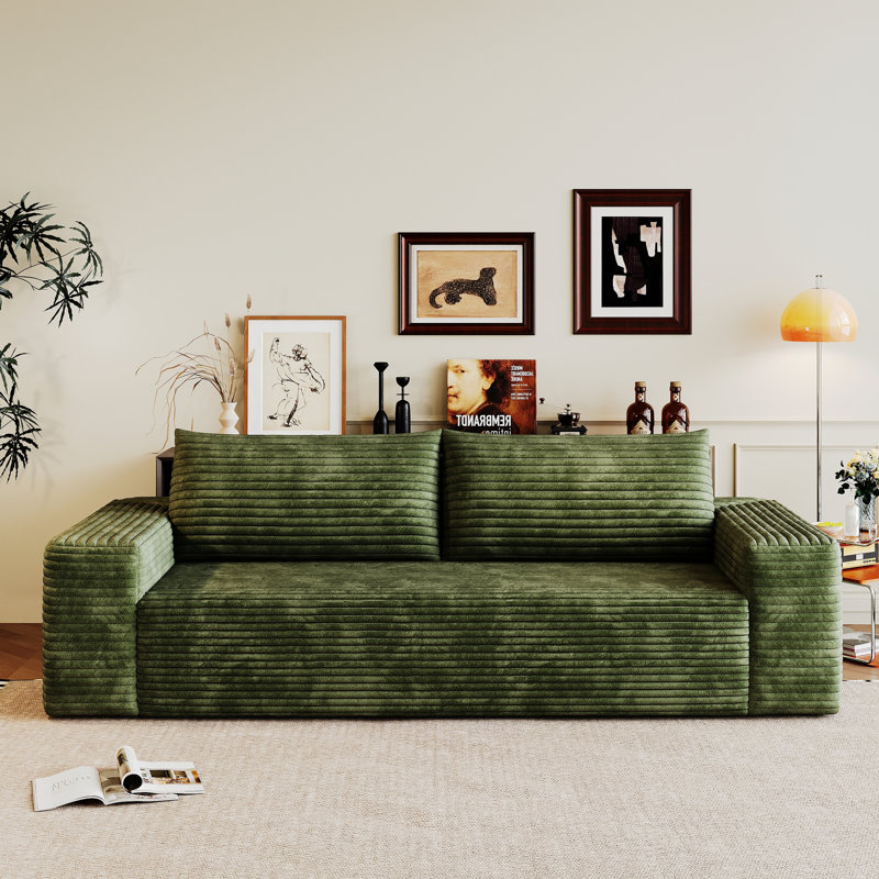Canapé 71 po 71 po, tissu velours côtelé, sièges profonds, canapé causeuse confortable, sans assemblage, 1 pièce pour salon, chambre à coucher, salle de conférence, appartement