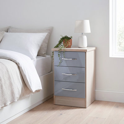 Cascio 3 Drawer Bedside Table