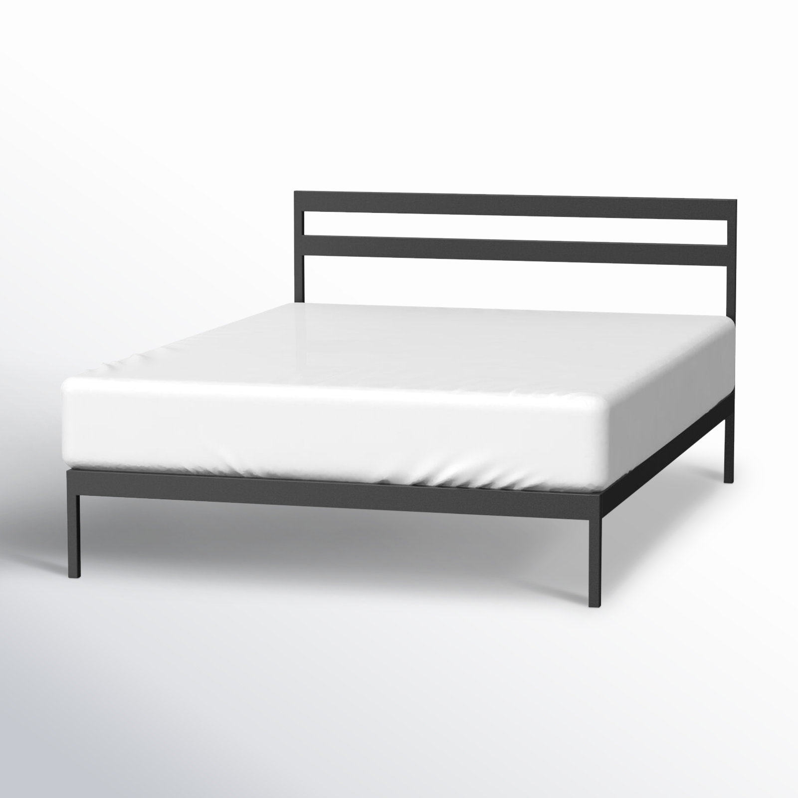 Aston Slat Bed, Black, Queen