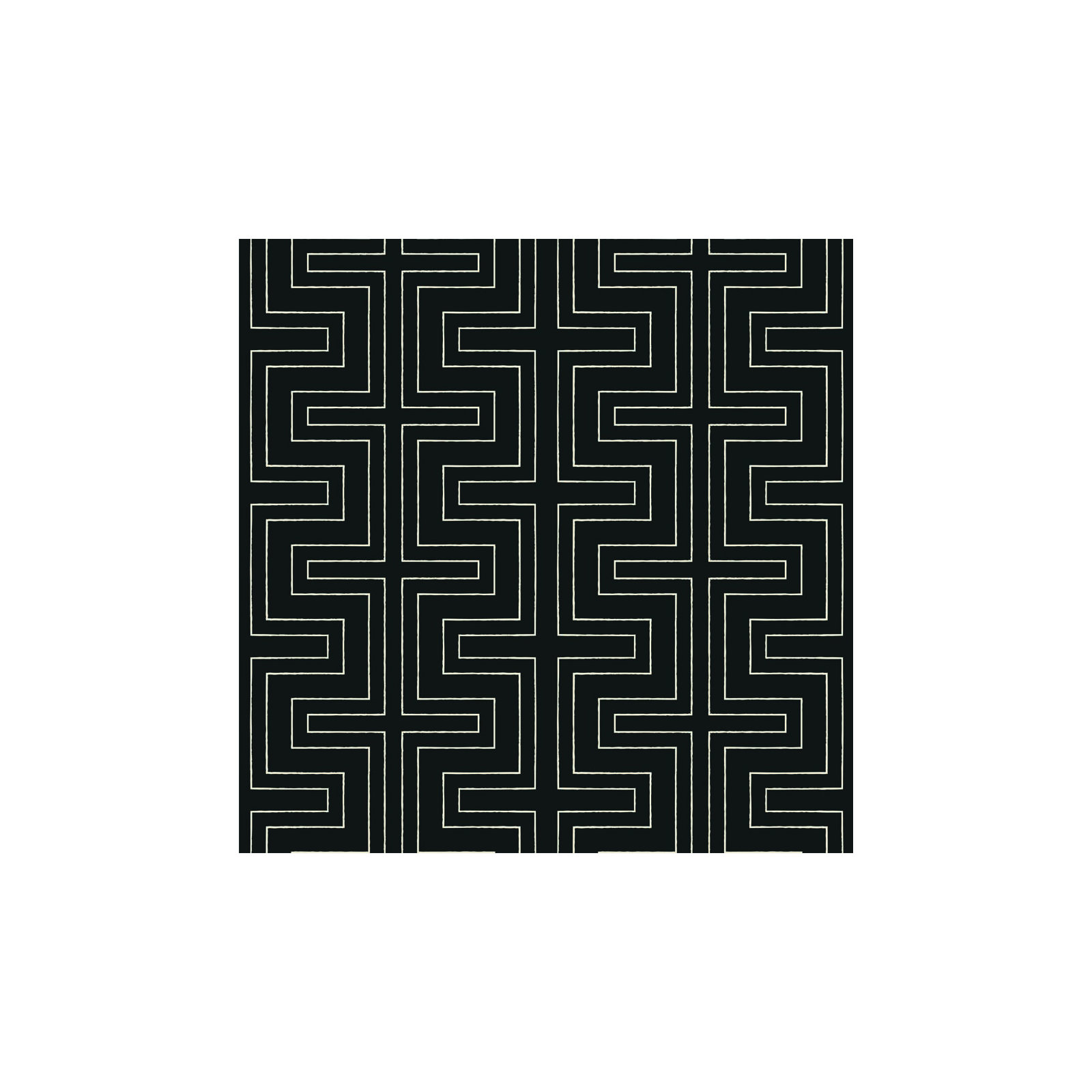 Halsted Modern Geometric Peel & Stick Wallpaper, Onyx, Non-pasted