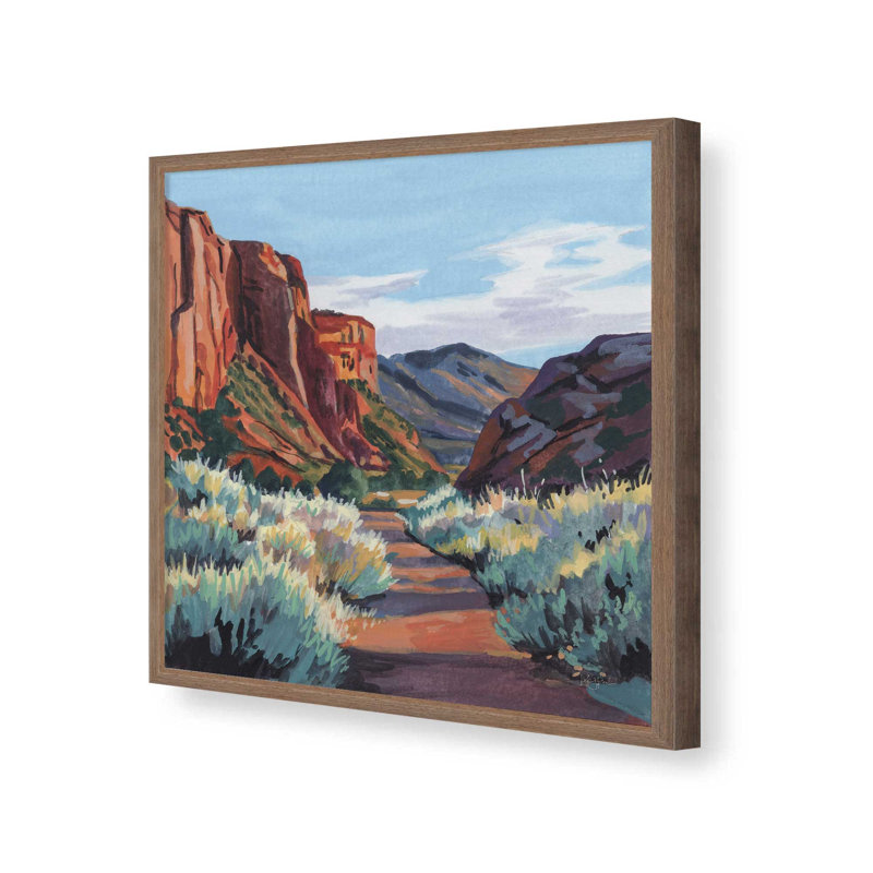 «Red Earth Scenery Late Af après-midi» par Kate Jarvik Birch, reproduction d'art, L 30 po x H 30 po, Brun, Framed Print