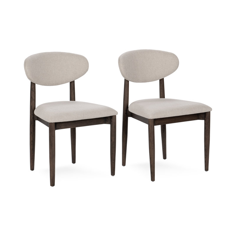 Tiber Upholstered Dining Chair, Toasted Brown
