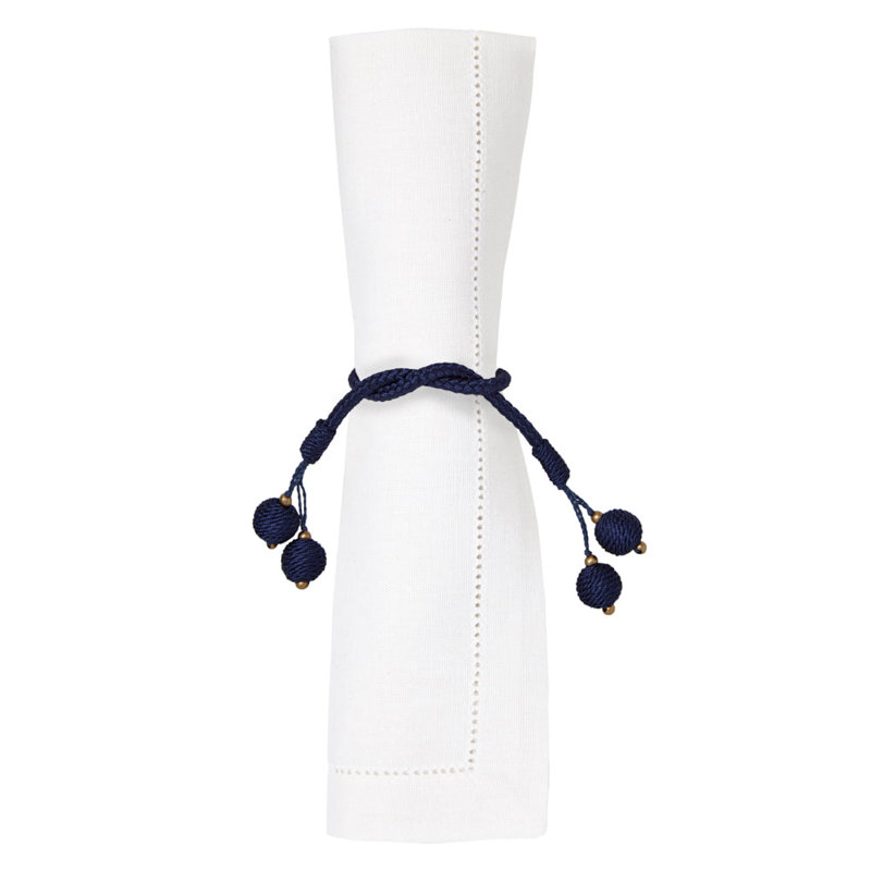 Ensemble de 4 serviettes de table, Bleu marine