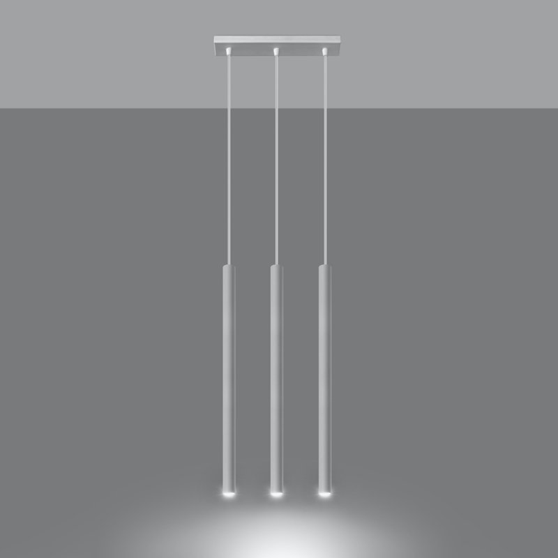Leeming 3 - Light Kitchen Island Pendant, White