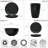 8-Person 32-Piece Wheat Straw Dinnerware Set in Black