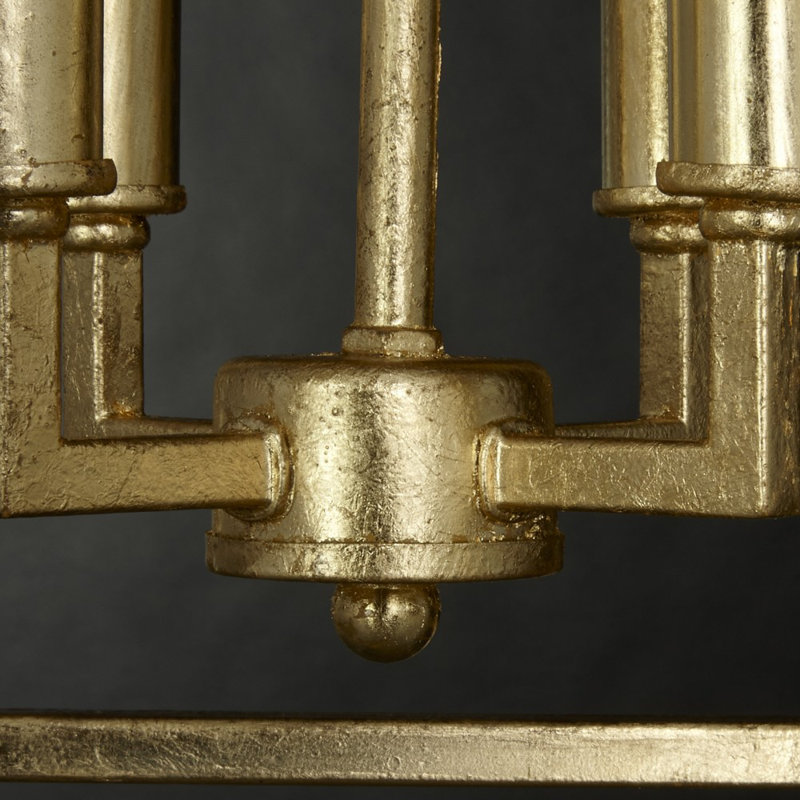 Vegas 4 - Light Lantern Geometric Pendant, Gold Leaf