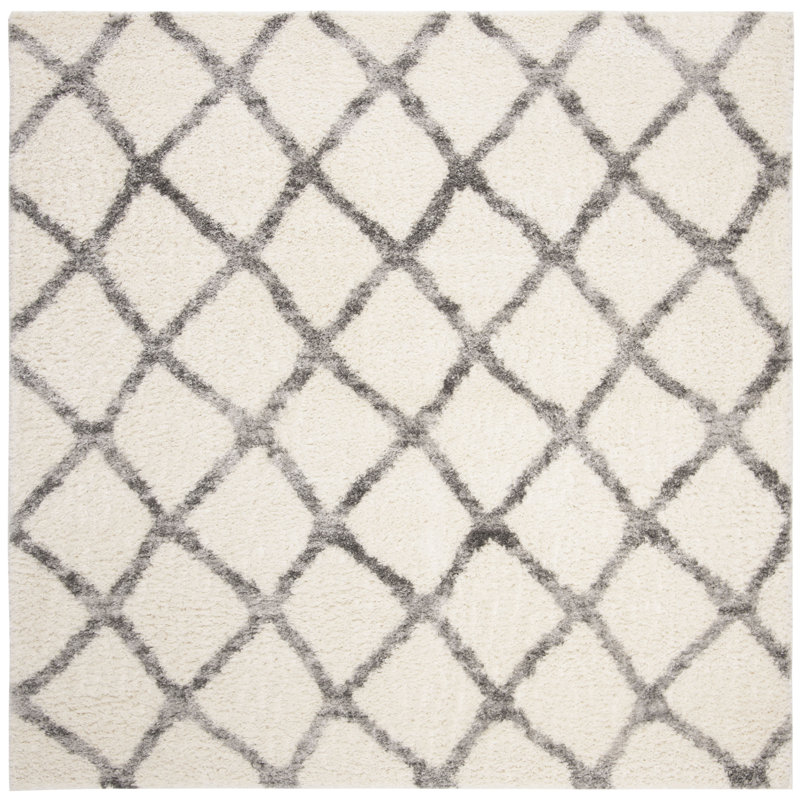 Nowakowski Shag 200 Performance Geometric Rug, Square 6'7"