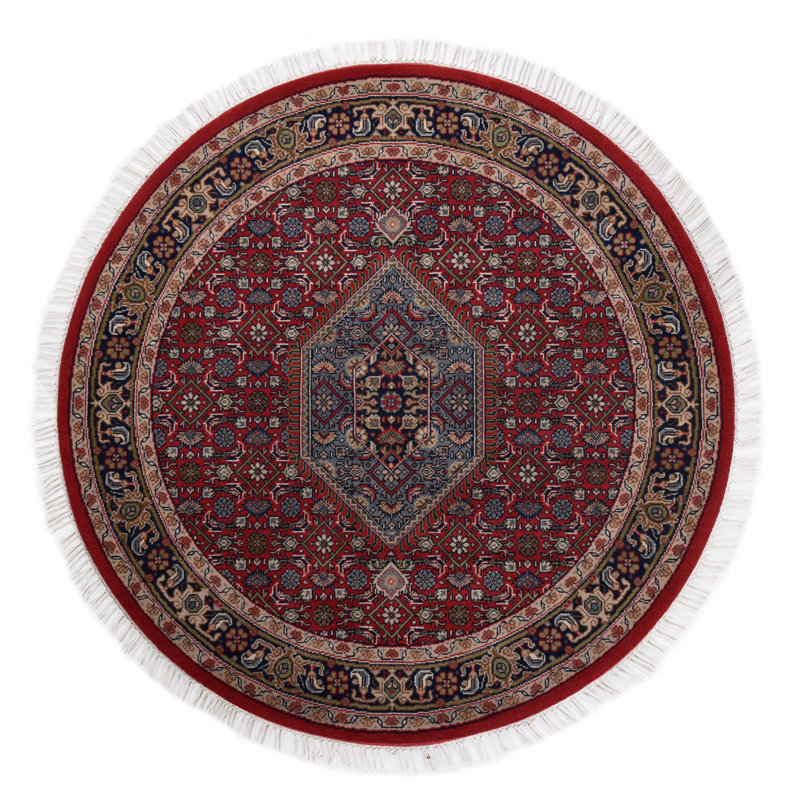Round Oriental Wool Hand Woven Area Rug, Round 200cm