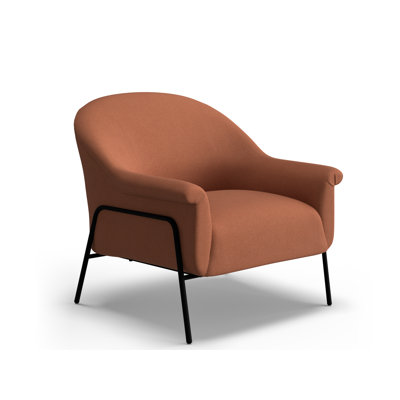 Accent Chair W/Black Metal Legs