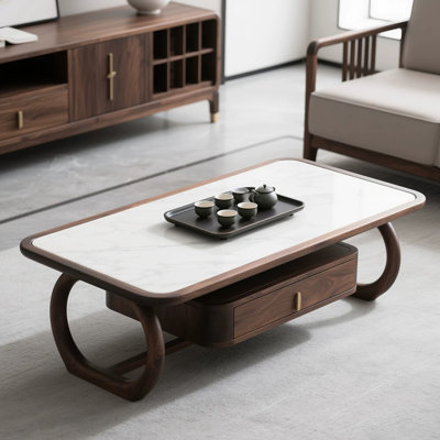 Table basse en noyer noir