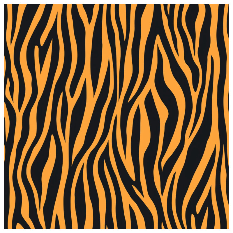 Tapisserie murale «Orange Tiger Stripes», H 104 po x 88 avec 4 œillets