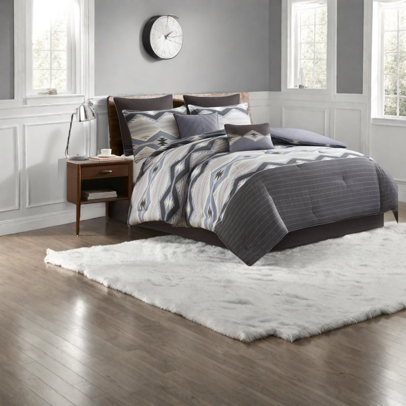 Piece King Bedding Sets, Polyester Rustic Modern Style For Home