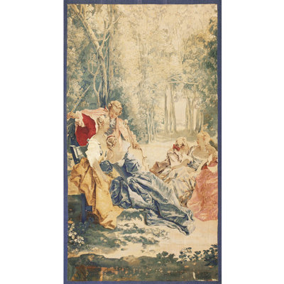 Tapis de couloir antique en laine multicolore