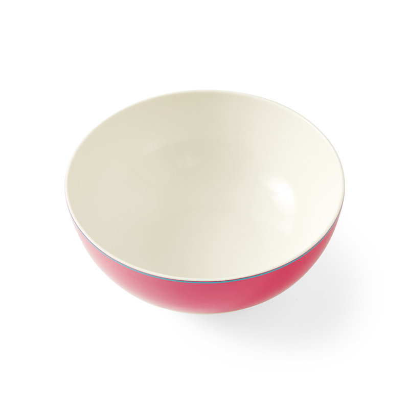 10" Serving Bowl in Yellow, Pink