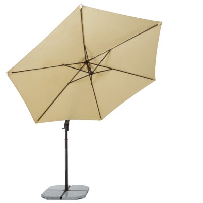 Tempera Premium Patio Cantilever Umbrella -  300-6SC10-Cream