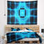 Tapisserie pare-soleil à infrarouges abstract blue on black-28495000