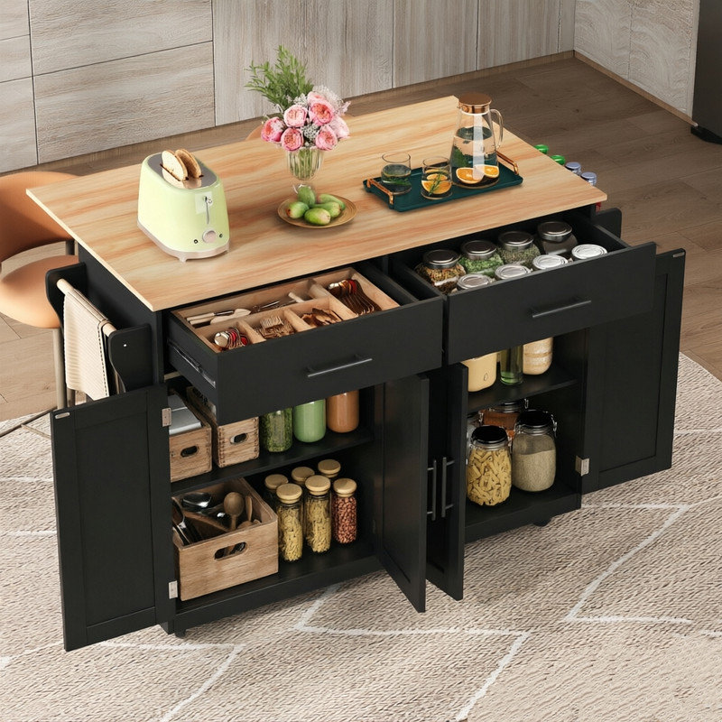 Kitchen Island, Black