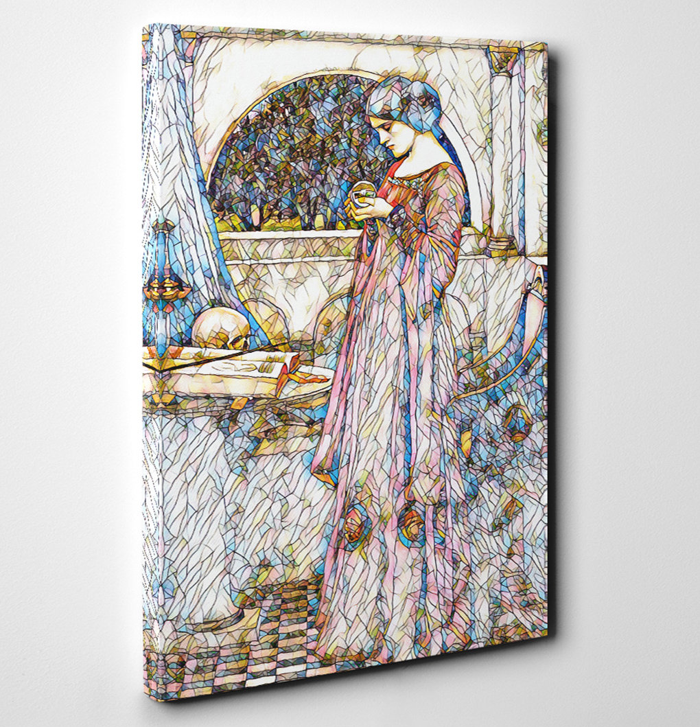 'Waterhouse the Crystal Ball' by John William Waterhouse Graphic Art on Wrapped Canvas