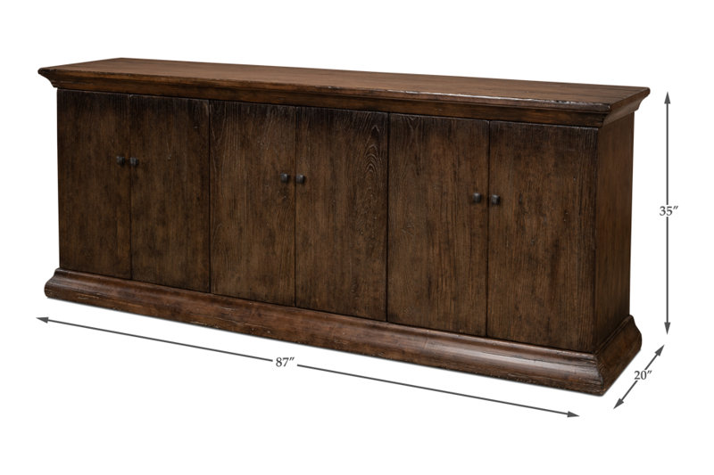 Provincial 87'' W Solid Wood Sideboard