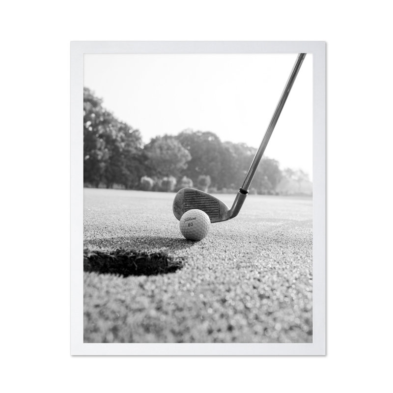 Club de golf, Poster, 24"H x 32"W, White Framed