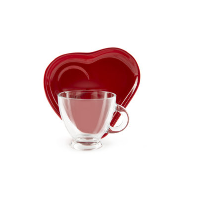 Heart Glass Coffee Cup