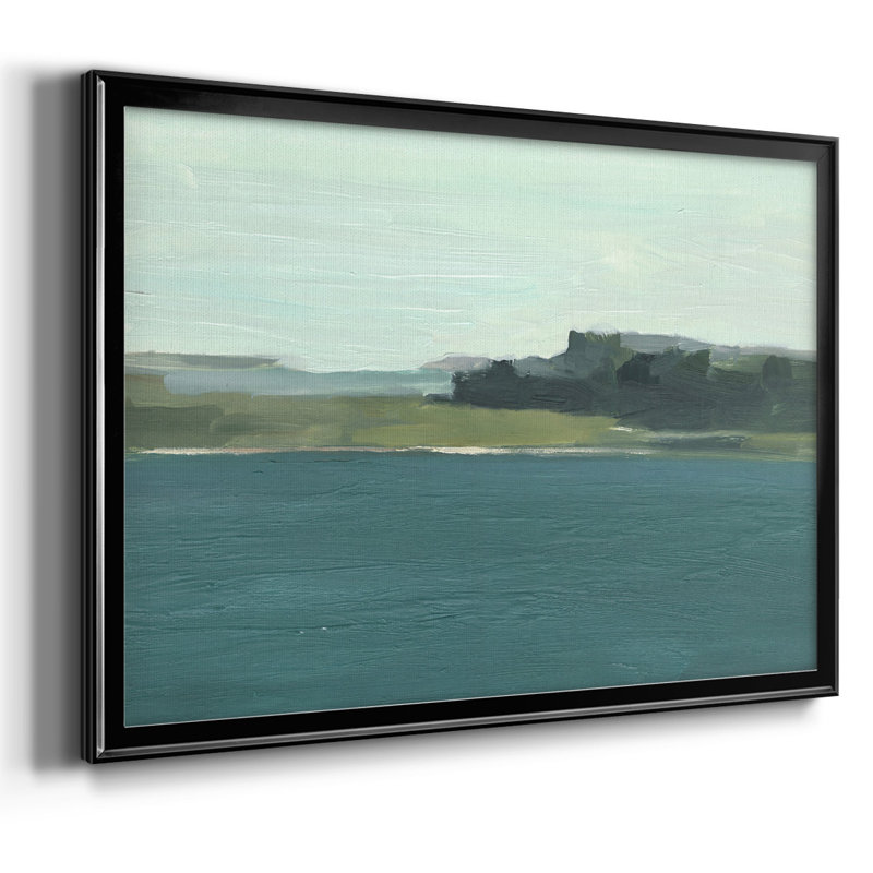 Calming Lake View II, reproduction d'art sur toile, H 18 po x l 26 po x P 1,5 po, Noir