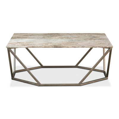 Trapezoid Solid Wood Coffee Table