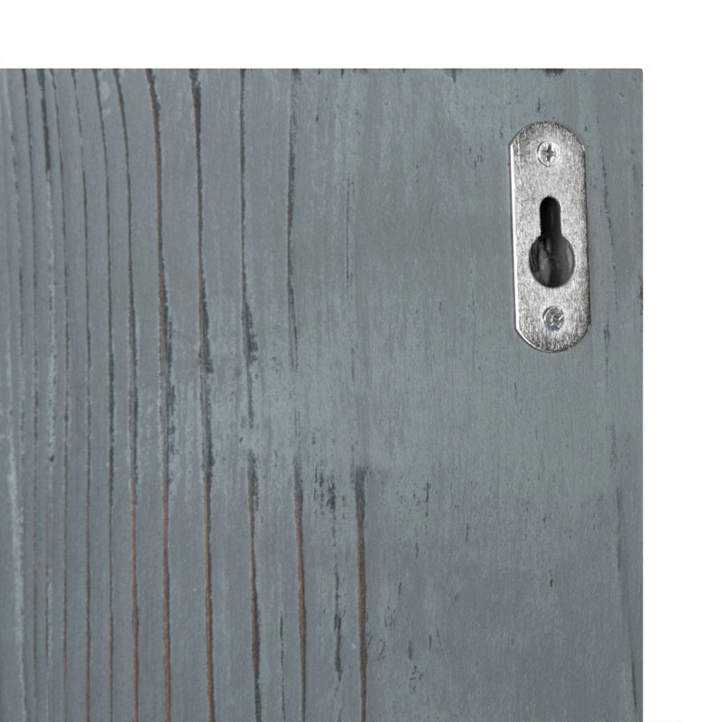 Wood Wall Towel Rack, Dark Grey