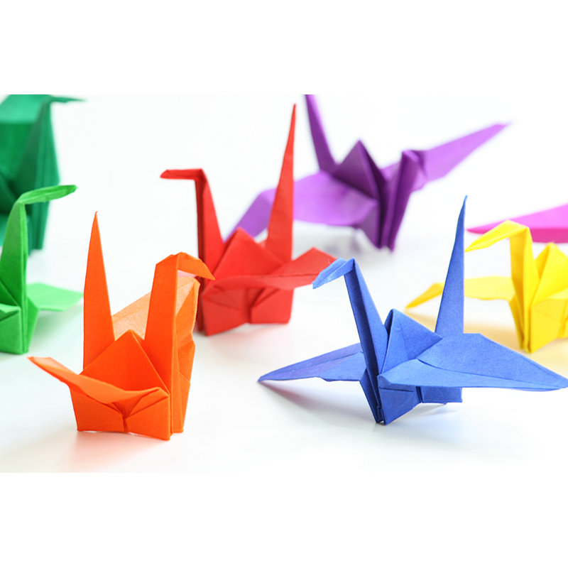 Origami Cranes by Eskemar - Wrapped Canvas Print, 81cm H x 122cm W