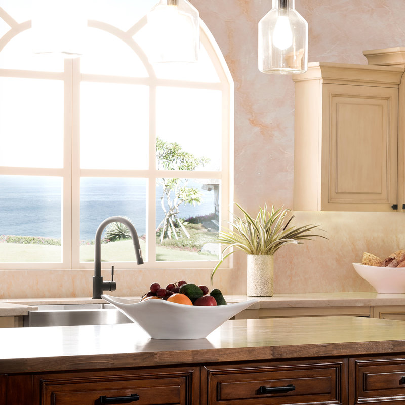 Gemini Single Handle Kitchen Faucet with Side Spray and Accessories, Matte Black
