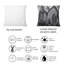 Édifice de l'architecture gothique en noir et blanc - Coussin décoratif à imprimé rétro-865516960