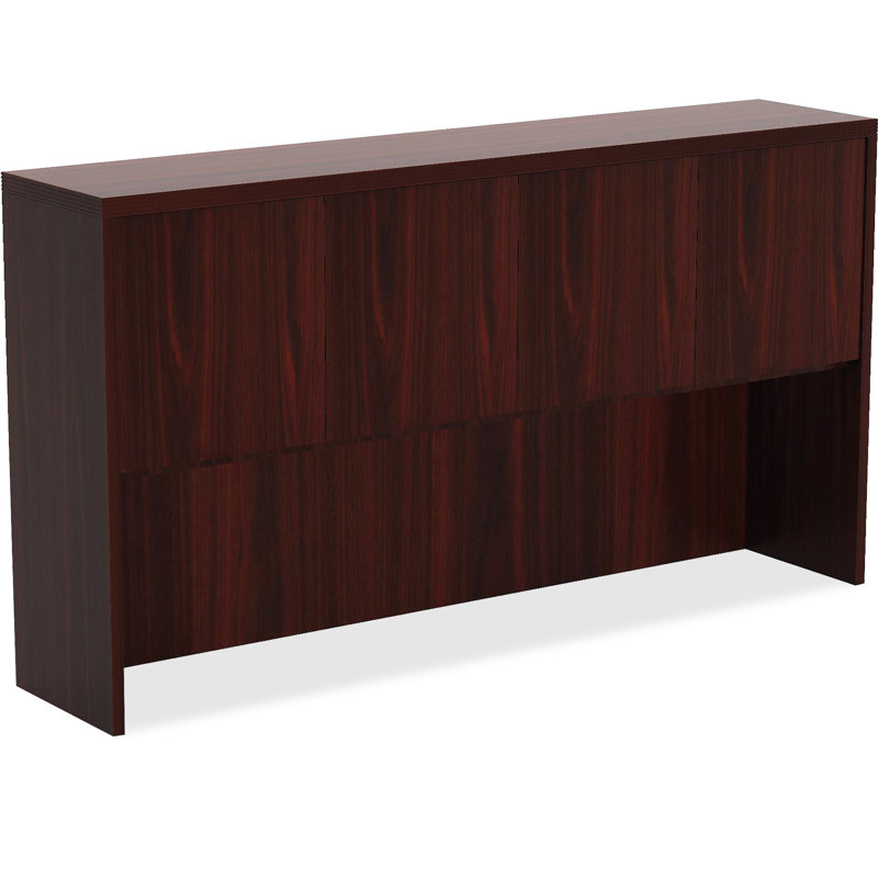 Coquille de bureau stratifiée Chateau, H 38,19 po x l 70,9 po x P 5,12 po, Acajou