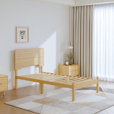 Nori 14-Inch High Platform Bed Frame With Headboard