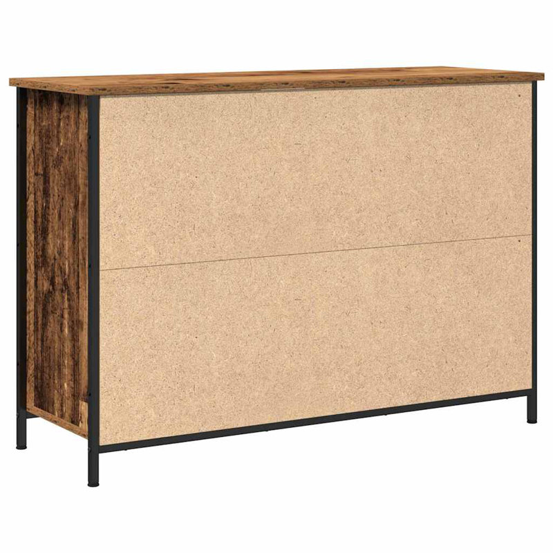 Sideboard 100X35x70 Cm Engineered Wood And Steel, Brown