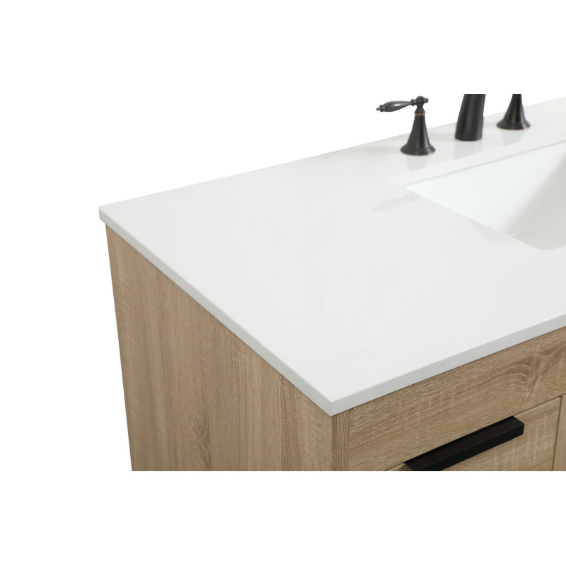Ensemble de meuble-lavabo simple 48 po Eugene, Bois de manguier