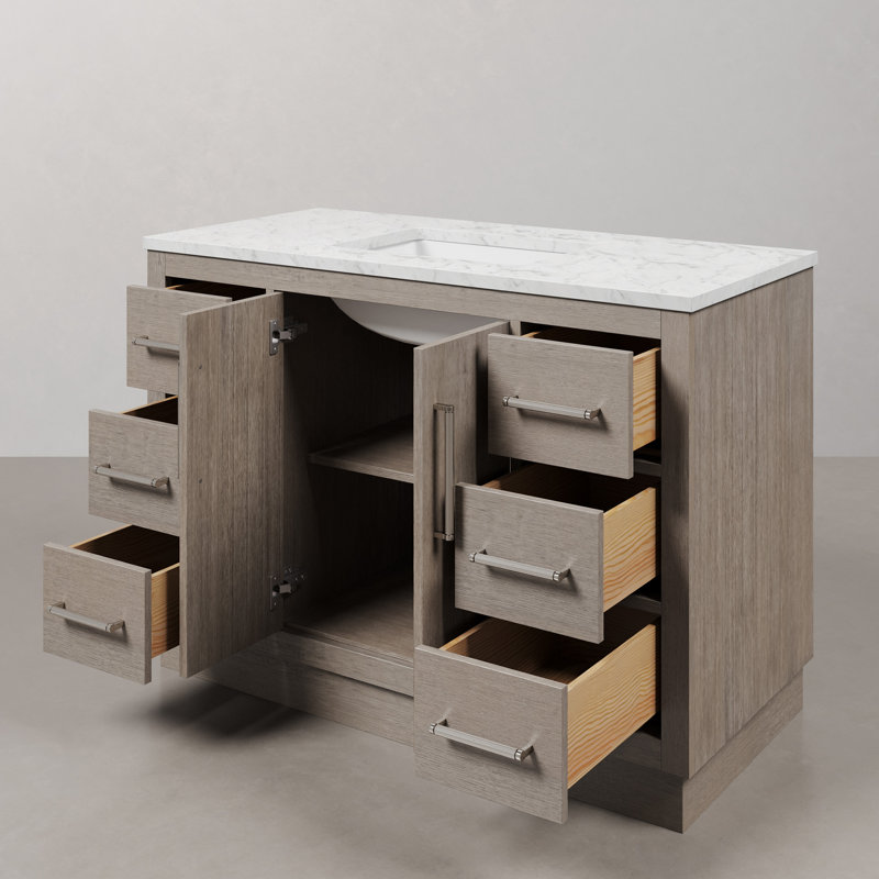 Hugo 48'' W Single Vanity, Chrome