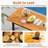 Extendable Acacia Wood Patio Dining Table for 4-8 People with 1.97” Umbrella Holes, Metal Legs