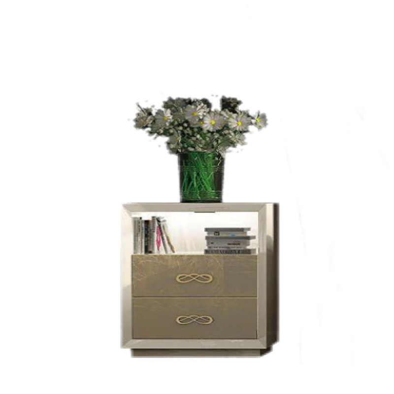 Table de chevet 2 tiroirs Bedor