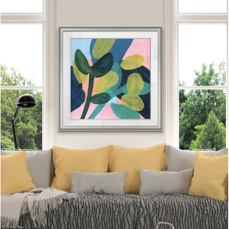 " May Branches II ", Silver Framed, 16" H x 16" W x 1.5" D