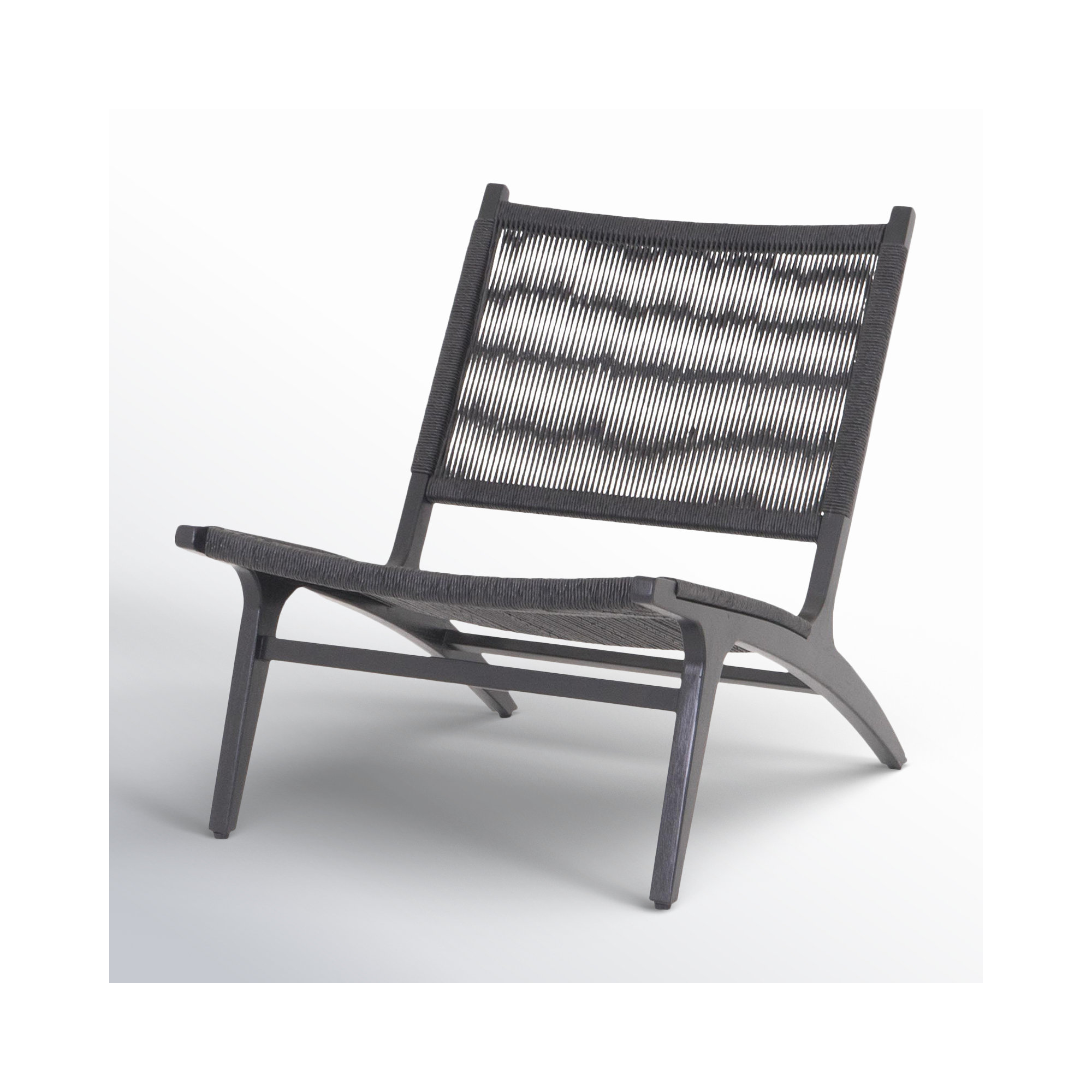 Rockaway Outdoor Lounge Chair, Dark Gray
