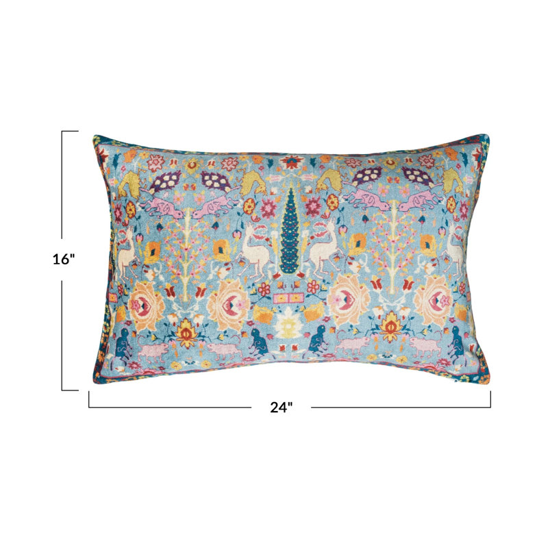 Rayon/Viscose Lumbar Rectangular Throw Pillow Cover & Insert